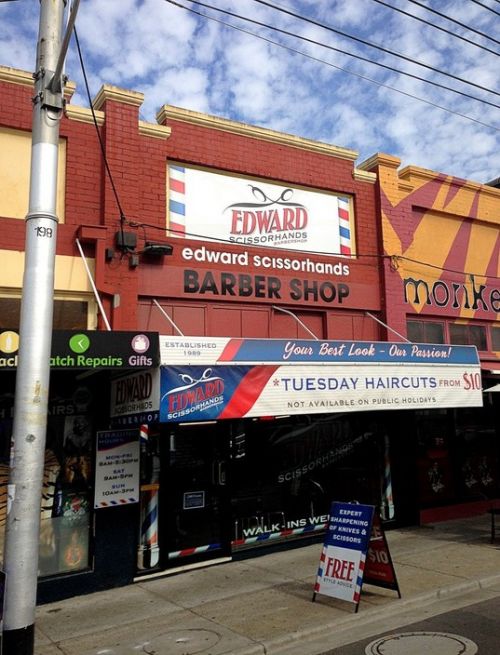 Edward Scissorhands Barber Shop St Kilda